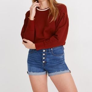 Madewell High Rise Denim Button Front Shorts 27